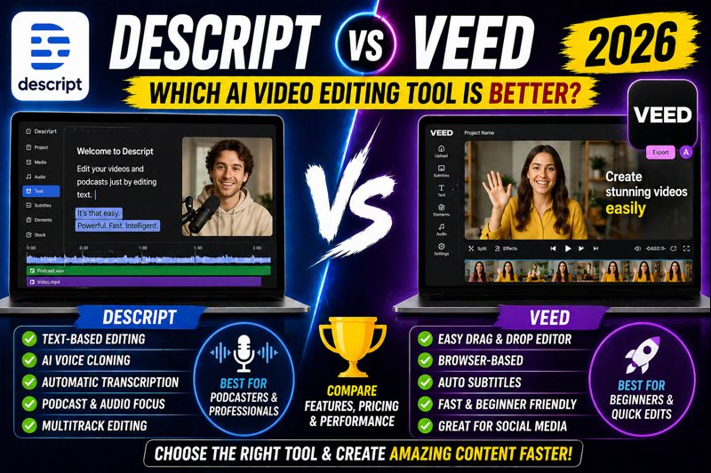 Descript vs VEED 2026