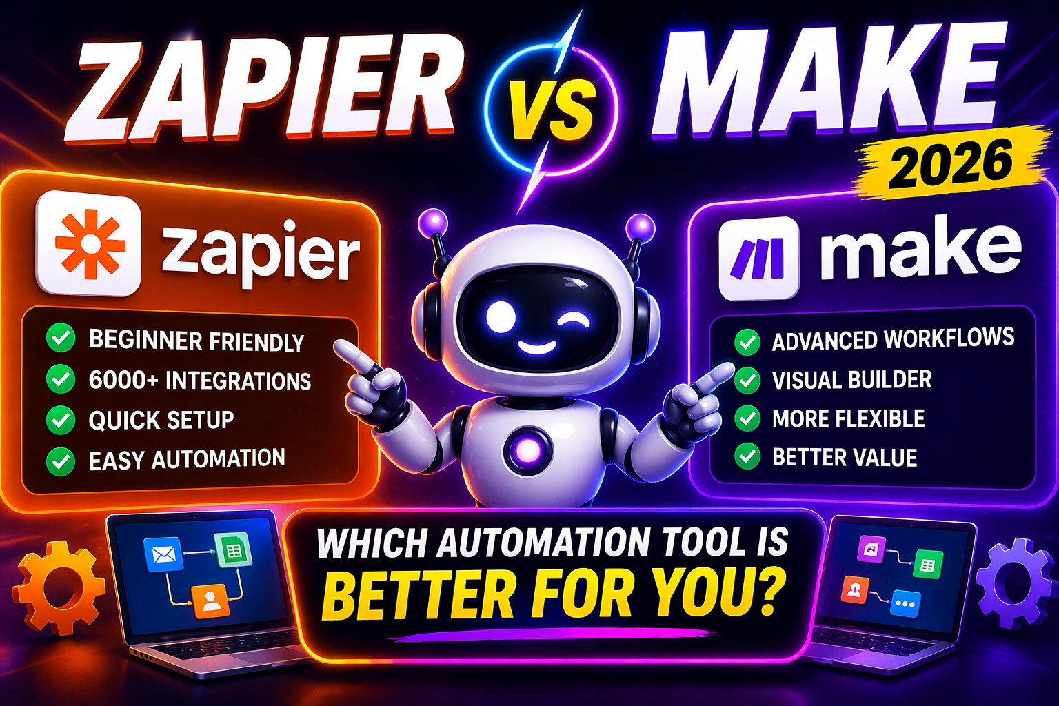Zapier vs Make 2026