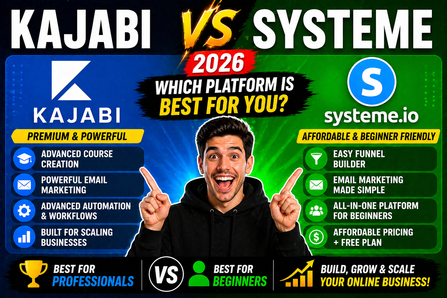 Kajabi vs Systeme 2026