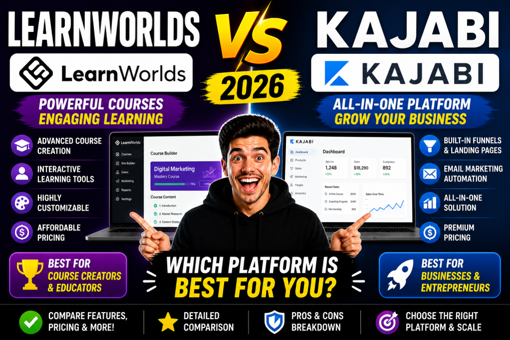 LearnWorlds vs Kajabi 2026