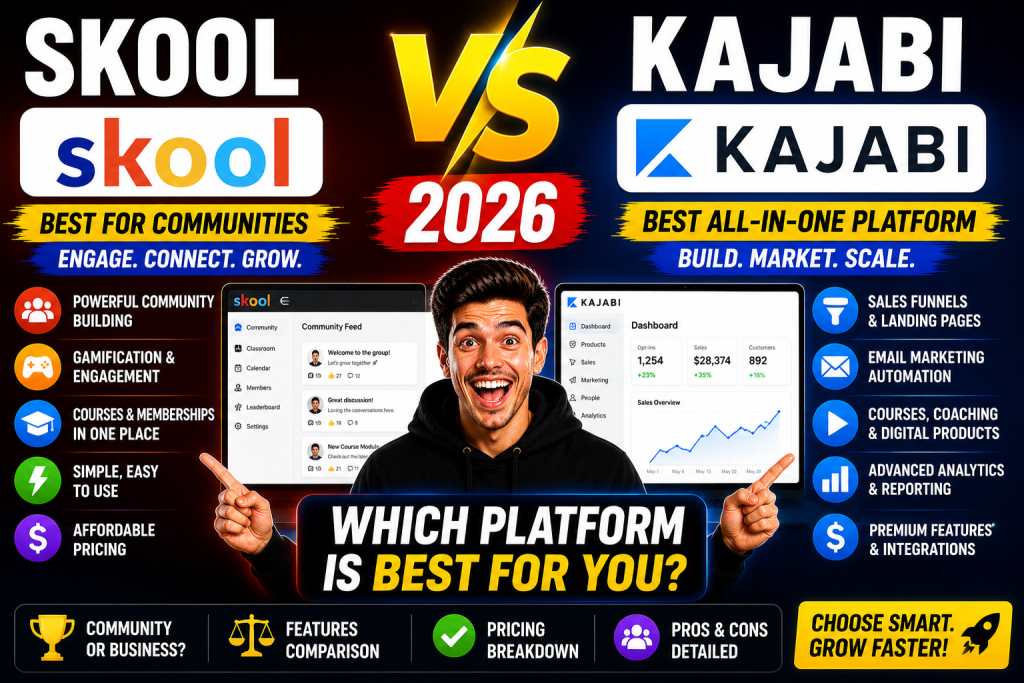 Skool vs Kajabi 2026